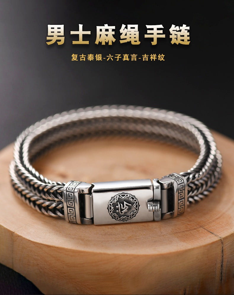 Domineering thick six-syllable mantra bracelet