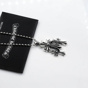 Chrome hearts three cross necklace