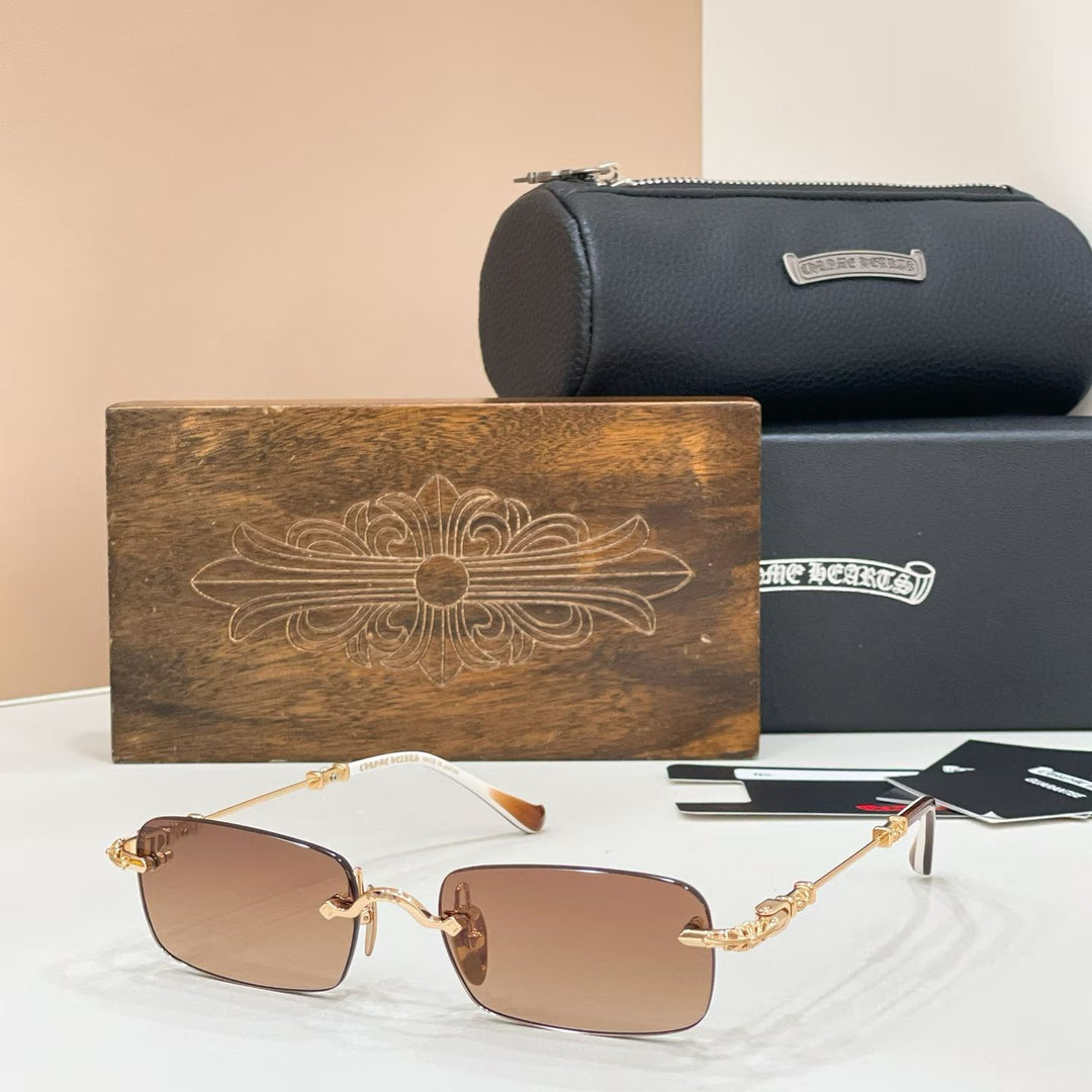 Chrome Hearts square frame PILLSIII pure titanium sunglasses