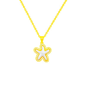 Light luxury starfish necklace inlaid with bricks