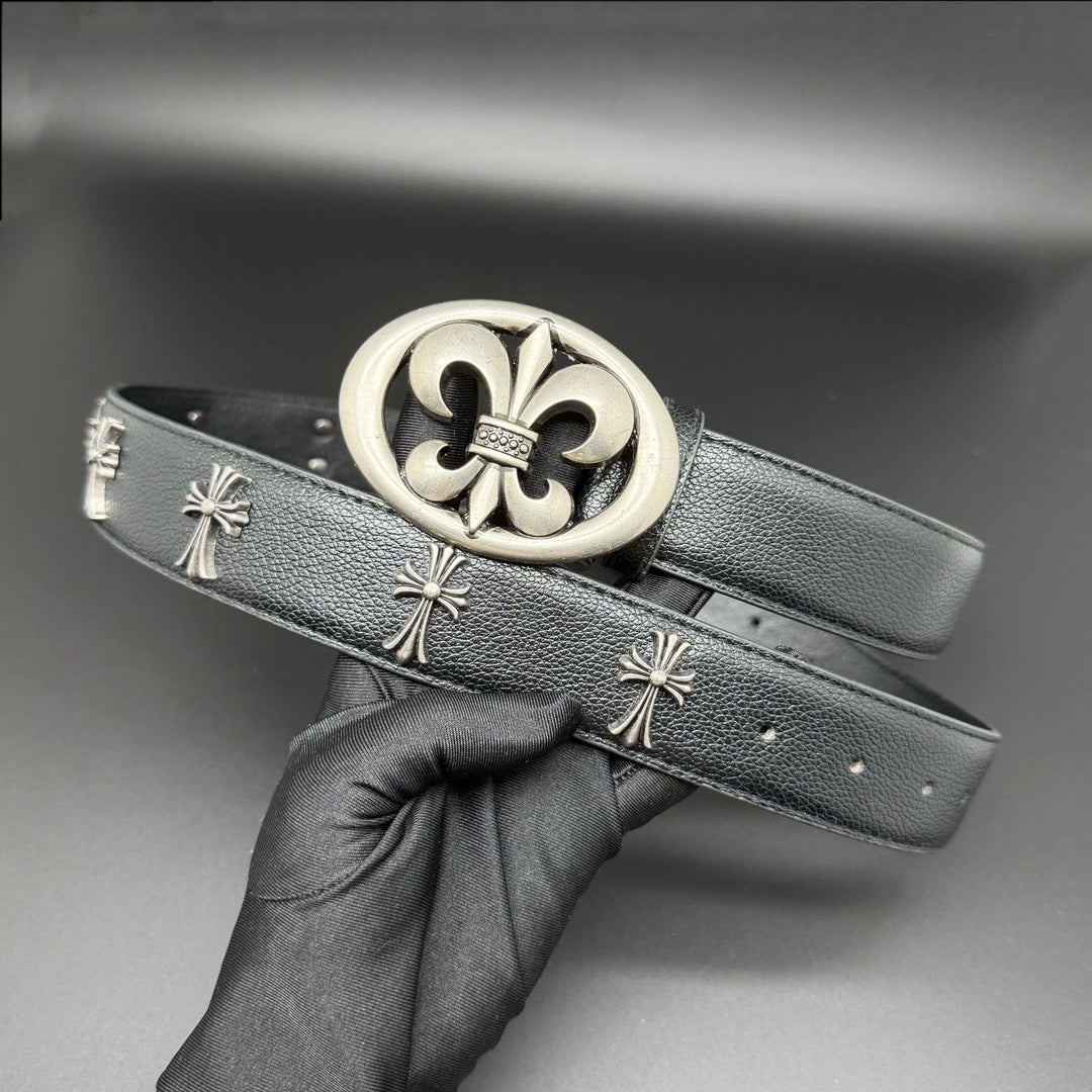 Chrome Hearts Cross Rivet Roller Buckle and Holy Sword Belt