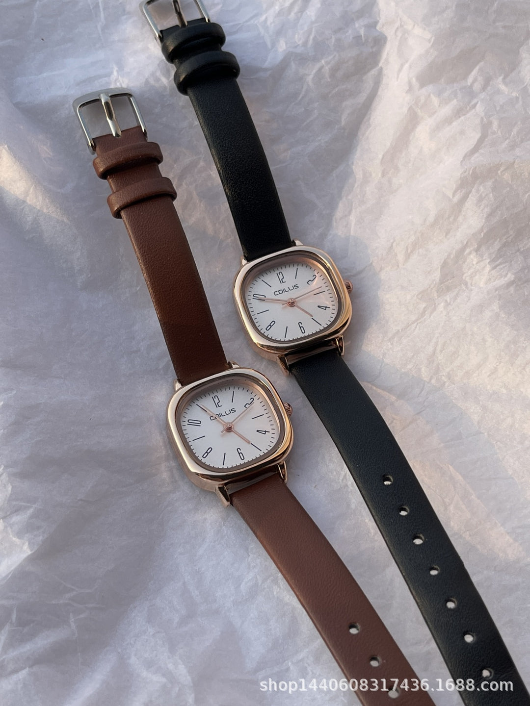 Retro British-Style Leather-Strap Watch for Students