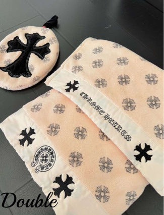 Chrome Hearts Coral Fleece Towel, Bath Towel, Head Wrap, Hair Drying Towel