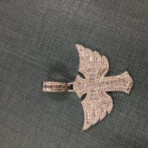 Angel Wings Cross Diamond Pendant