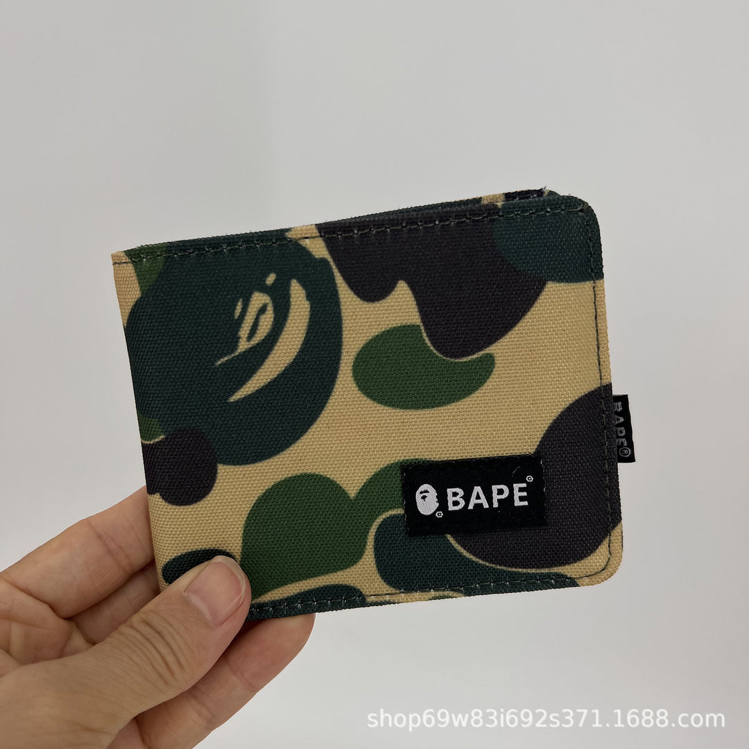 BAPE camouflage card holder wallet
