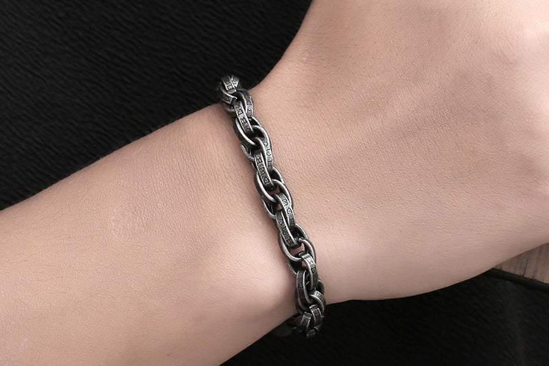 Retro Distressed Handmade Braided Twist Bracelet
