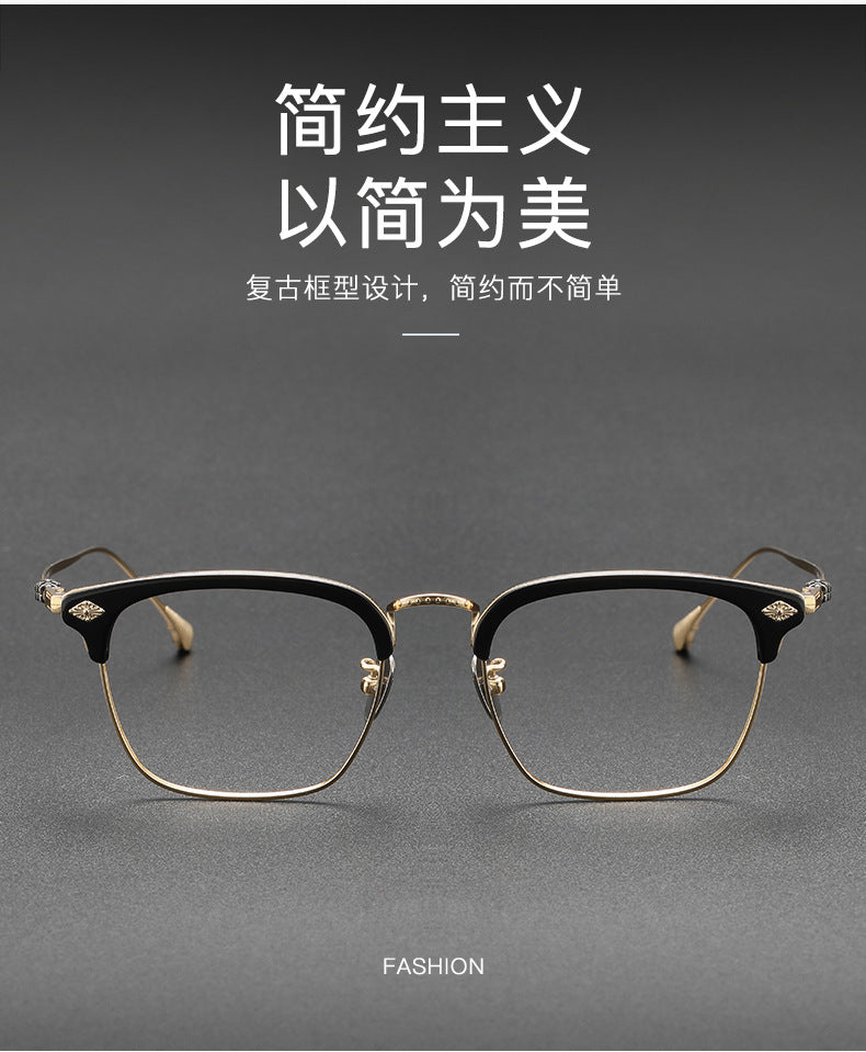 Chrome Hearts Retro Square Eyebrow Glasses Frames