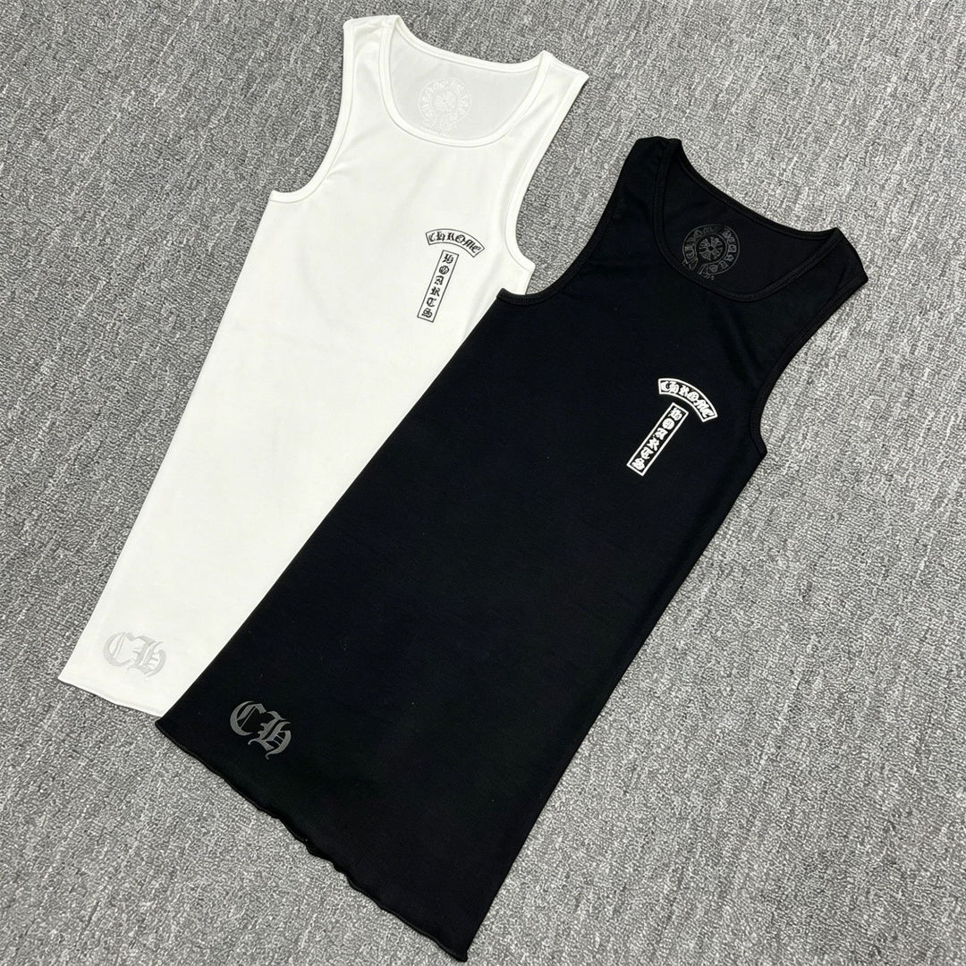 Chrome Hearts T-Style Cross Slim Fit Print Vest Dress