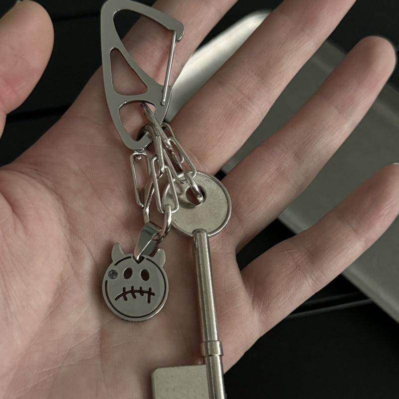 Ghost face + key keychain waist pendant