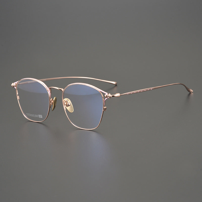 Handmade minimalist pure titanium fashion glasses