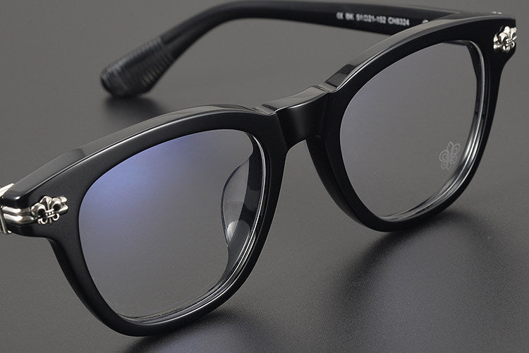 Chrome Hearts- Retro Black Frame Glasses