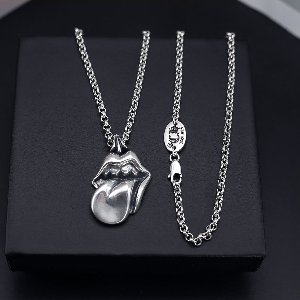 chrome hearts tongue necklace