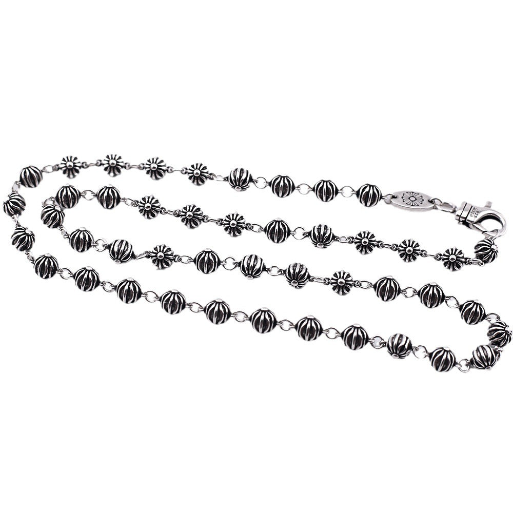 chrome hearts round bead necklace