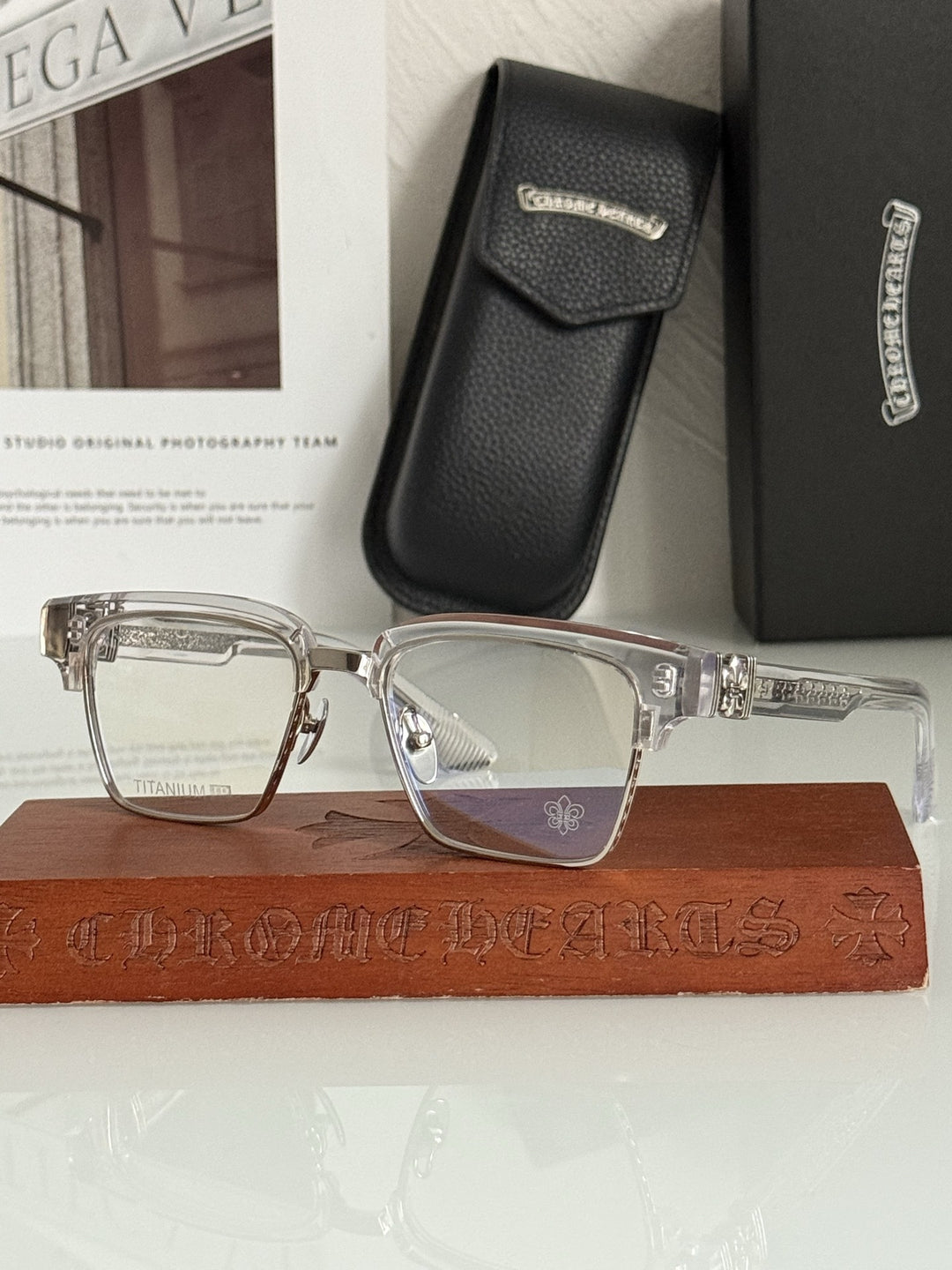 Chrome Hearts Heavy Industries Business Titanium Frame Eyeglasses