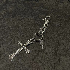 Chrome hearts cross sword keychain