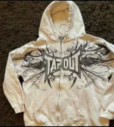 Y2K 90s Retro Graphic Skeleton Zipper Hoodie