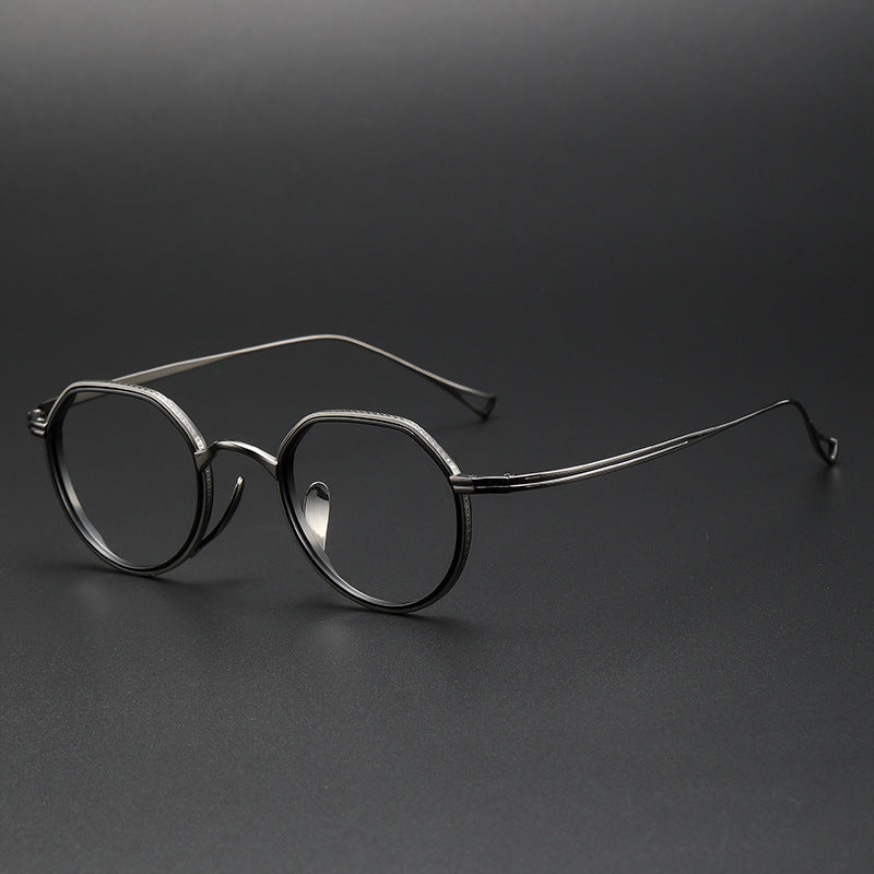 Irregular full-rimmed wide-rimmed eyeglasses for small faces