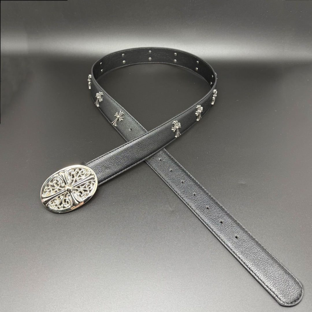Chrome Hearts Cross Rivet Roller Buckle and Holy Sword Belt