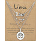 Zodiac Necklace Vintage English Star Image Pendant Three Piece Jewelry Set