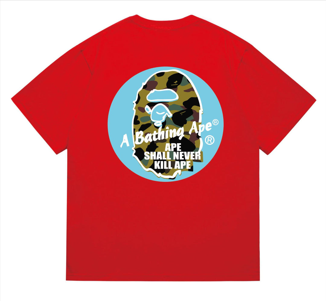 BAPE loose fit short-sleeved letter print t-shirt