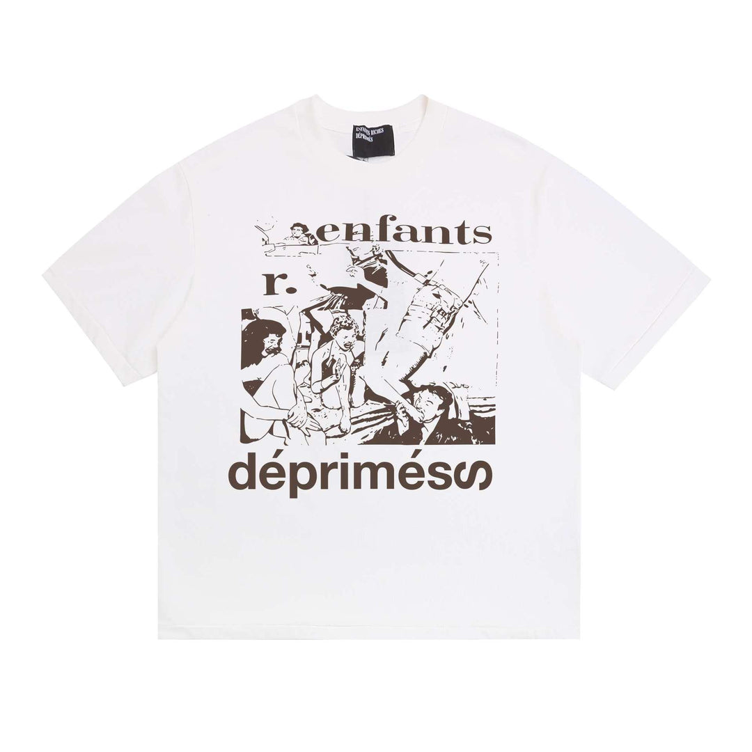 ERD Melancholy Rich Second Generation Print Short-Sleeve T-Shirt