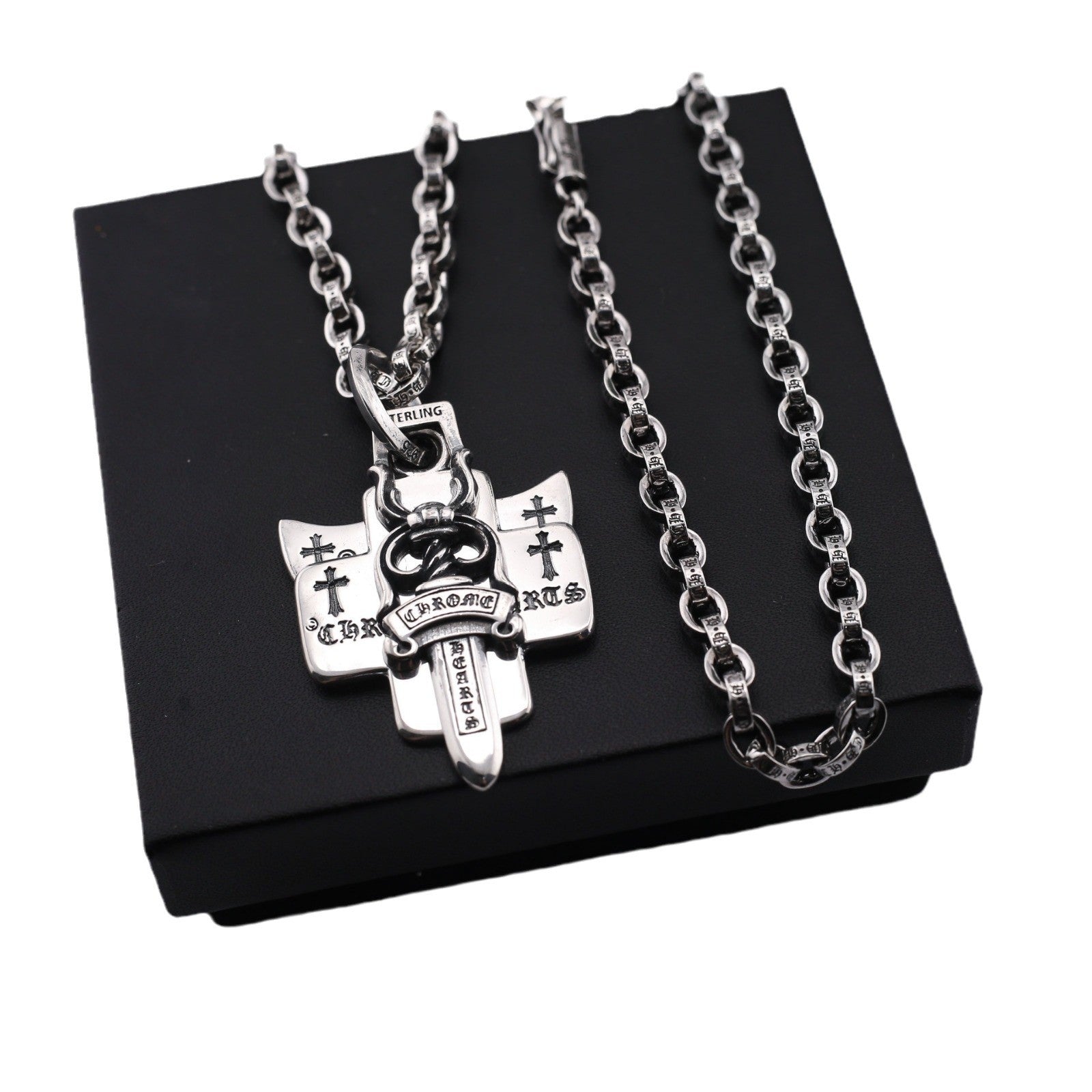 chrome hearts three-element necklace