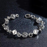 Chrome hearts carved cross new personality dice bracelet