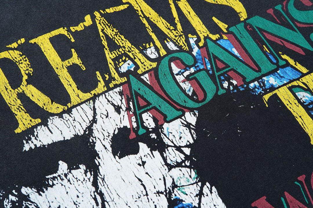 VAL Washed and Distressed Streetwear T-Shirt