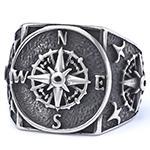 Nordic Stainless Steel Skull Ring Gothic Dark Aesthetic