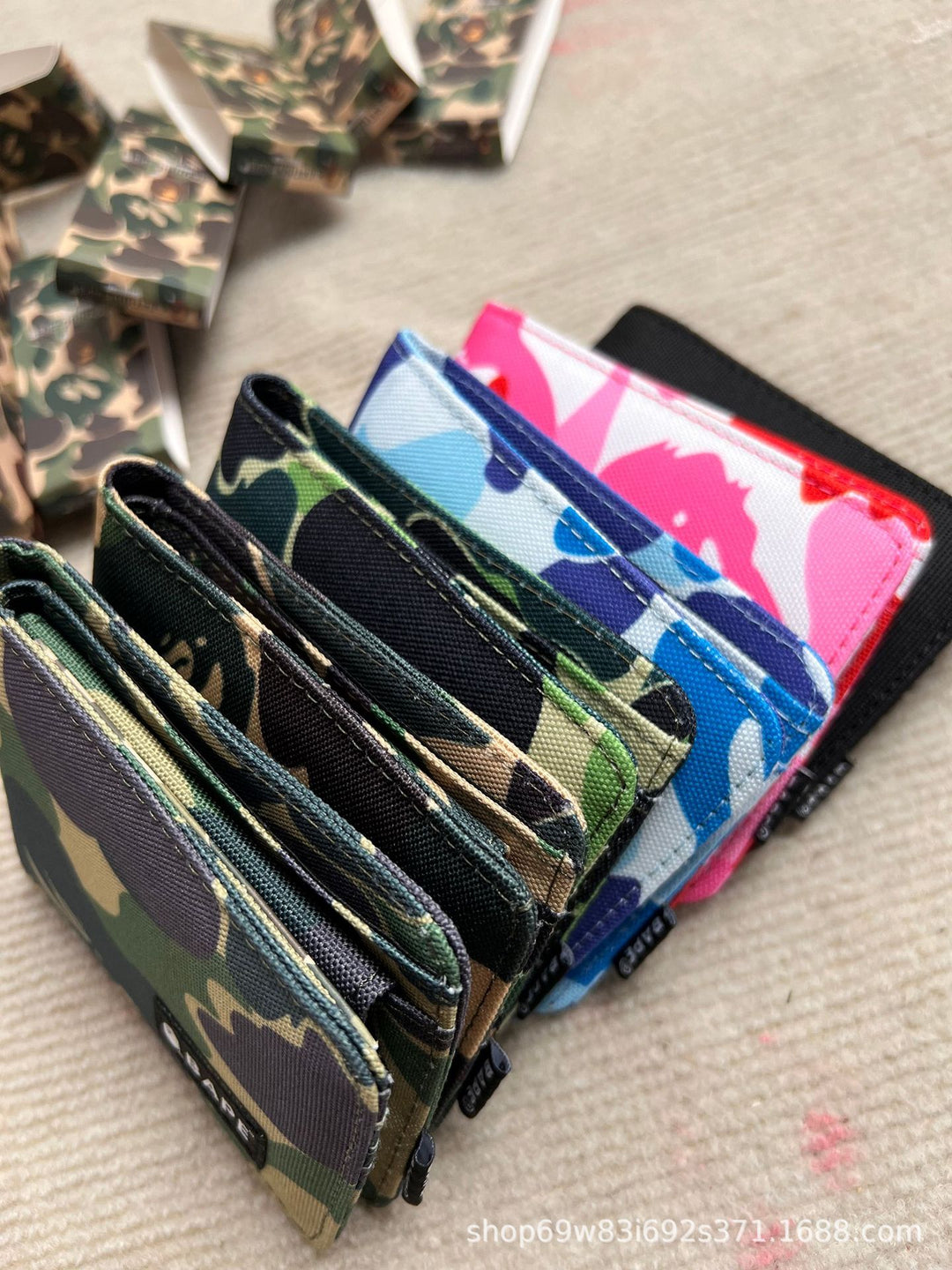 BAPE camouflage card holder wallet