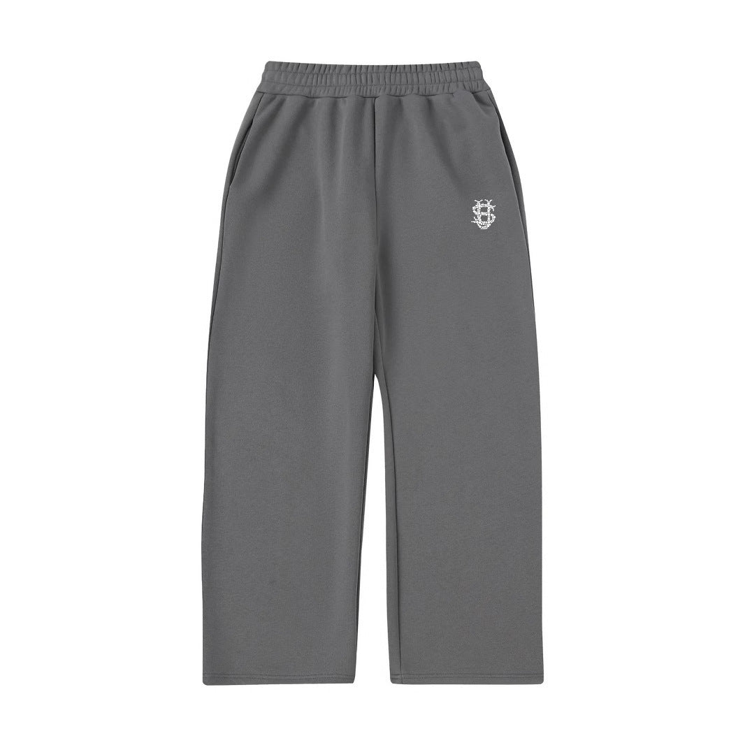 Hip Hop High Street Embroidered Sweatpants, Casual Pants