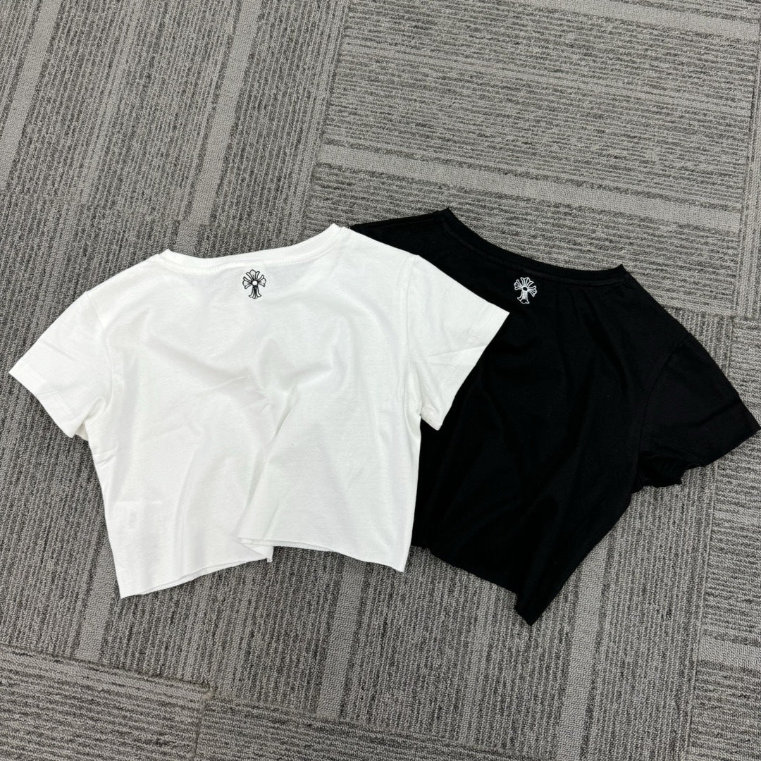 Chrome Hearts Embroidered Cross Women's Short-Sleeve T-Shirt