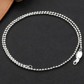 S925 silver round bead chain