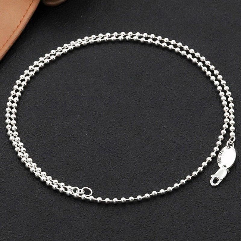 S925 silver round bead chain