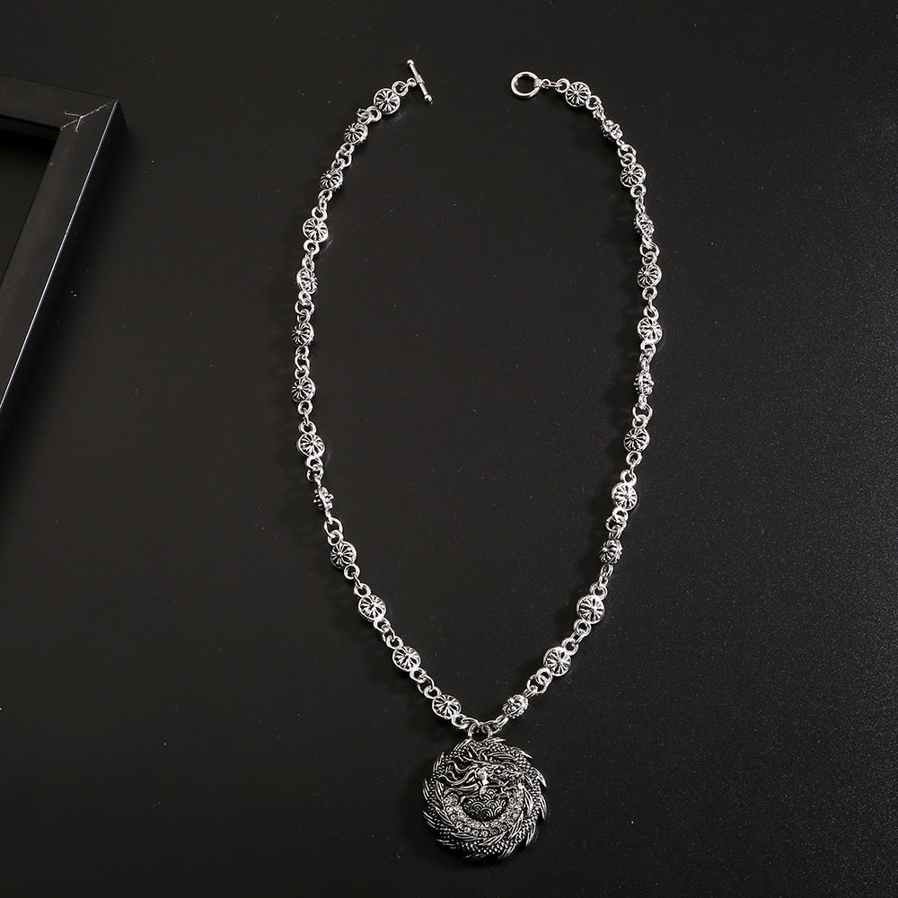 Chrome Hearts Style Dark Cross Necklace