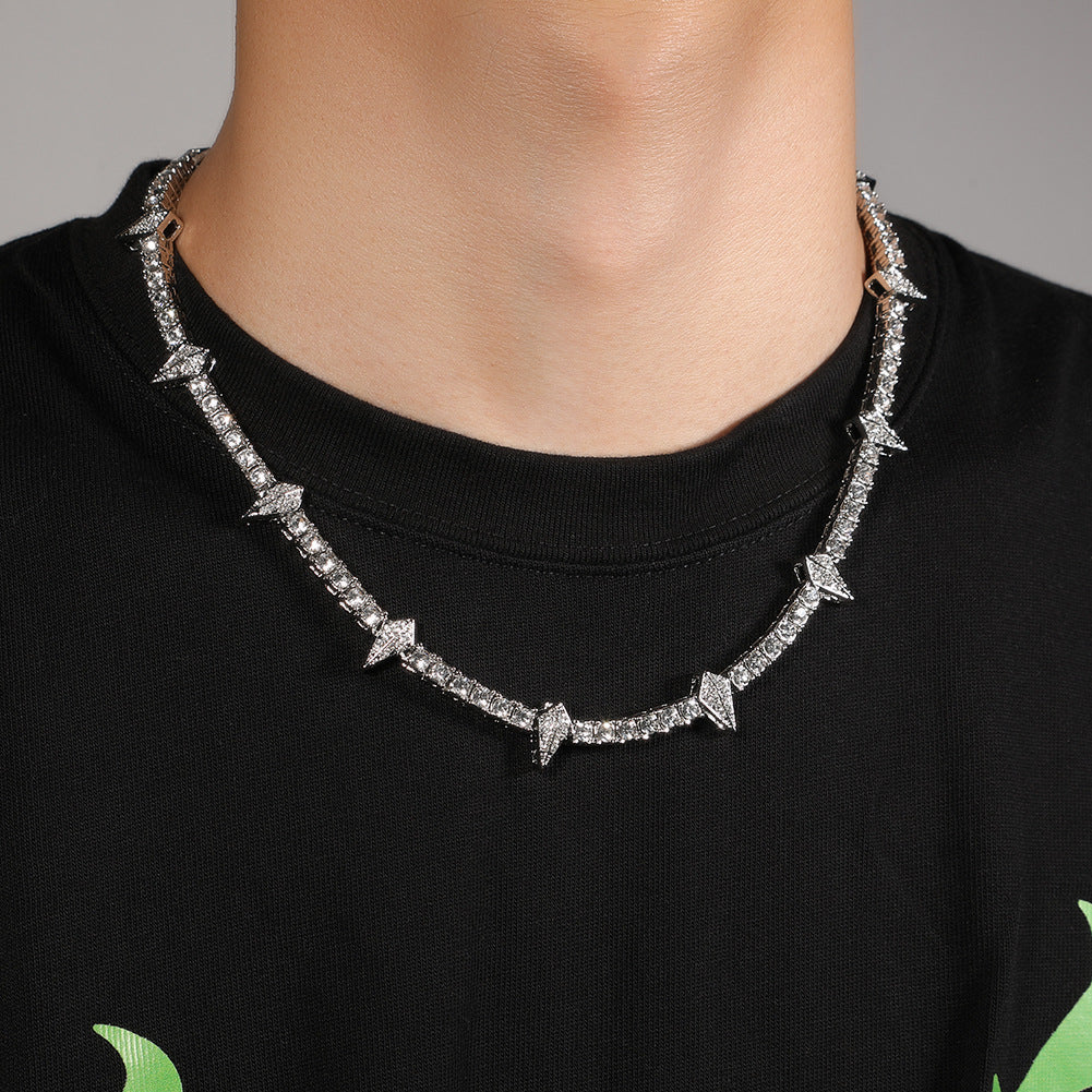 Glow-in-the-Dark Rhinestone Black Panther Necklace