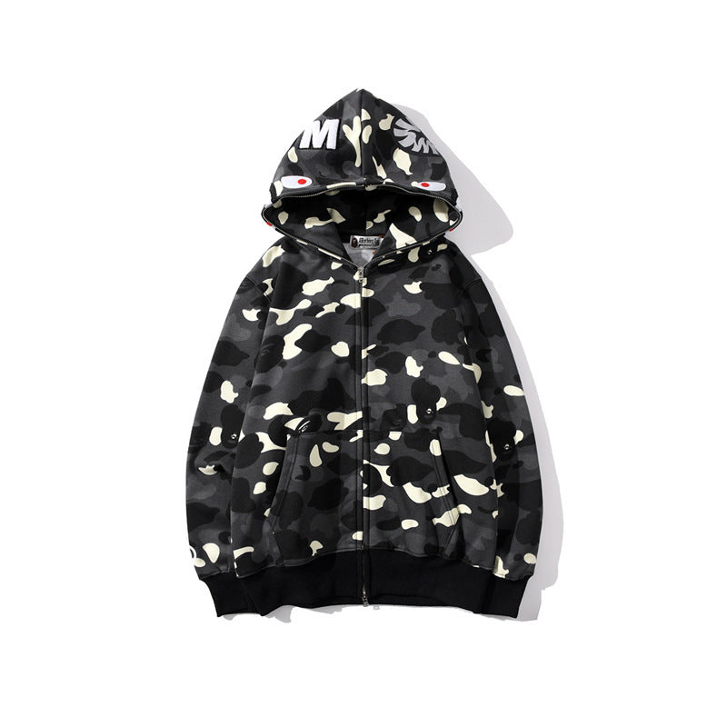 BAPE Shark camouflage jacket cardigan hooded