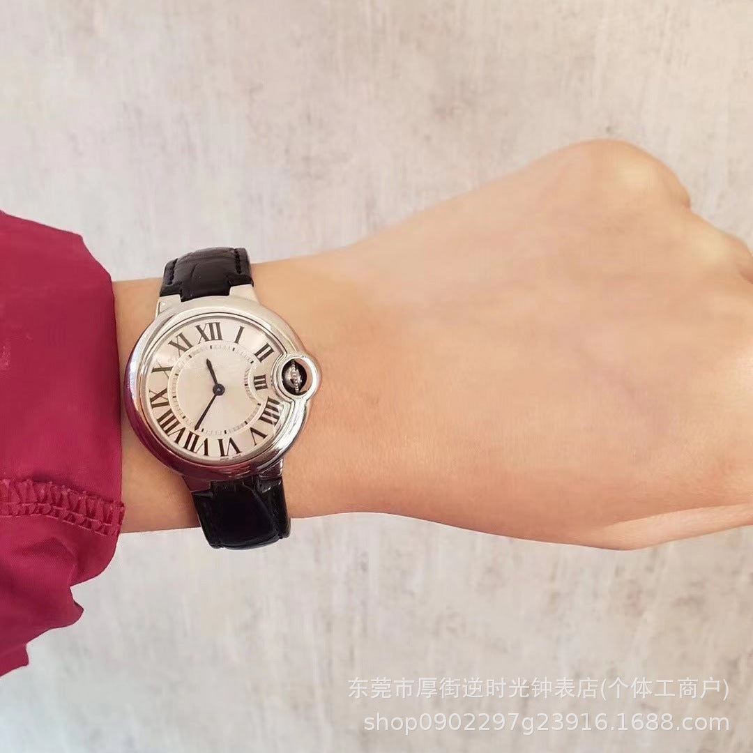 Fisheye Blue Balloon-Style Fashion Watch with Steel Band