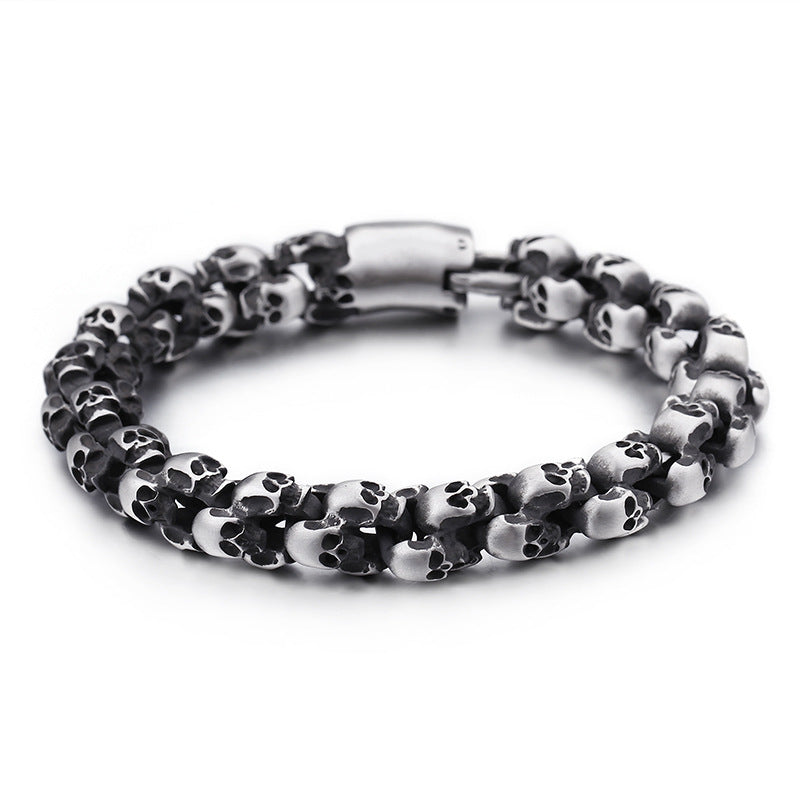 Retro Skull Personalized Stainless Steel Bracelet