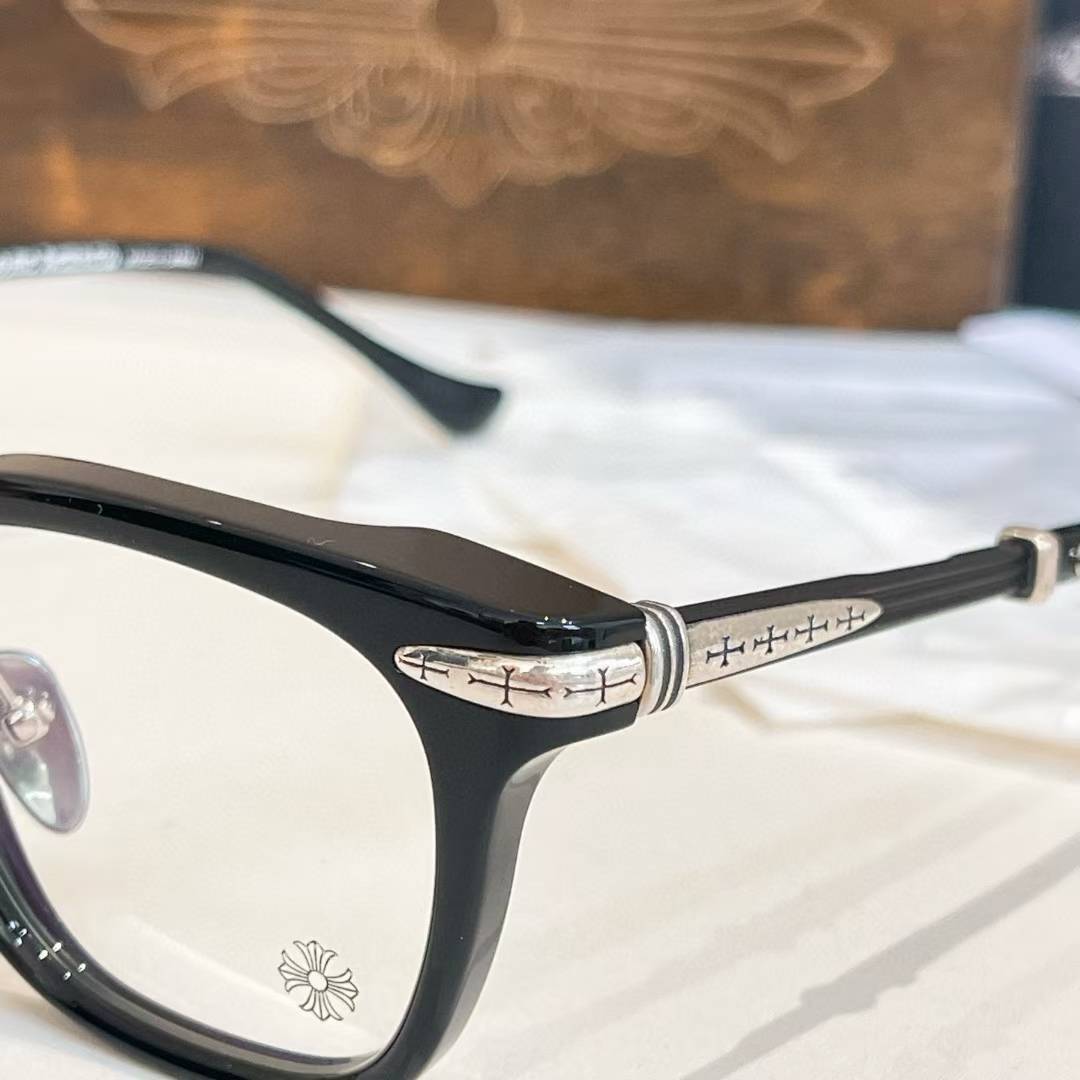 Chrome Hearts glasses with striped two toned temple arms