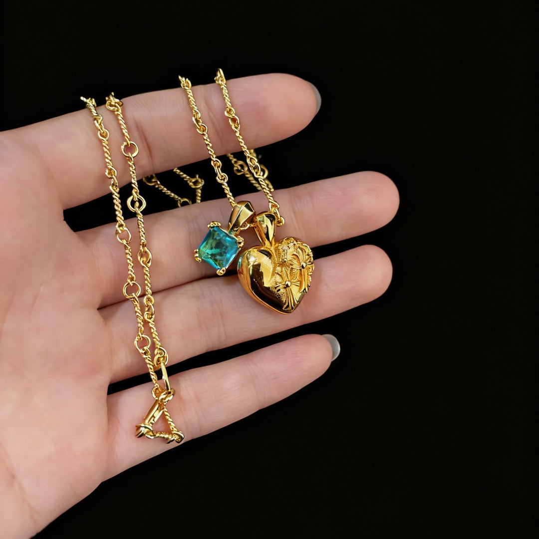 Chrome Hearts Golden Tomb Heart Pendant