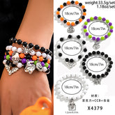 Halloween skull pumpkin bracelet set