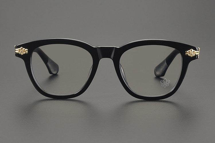 Chrome Hearts- Retro Black Frame Glasses
