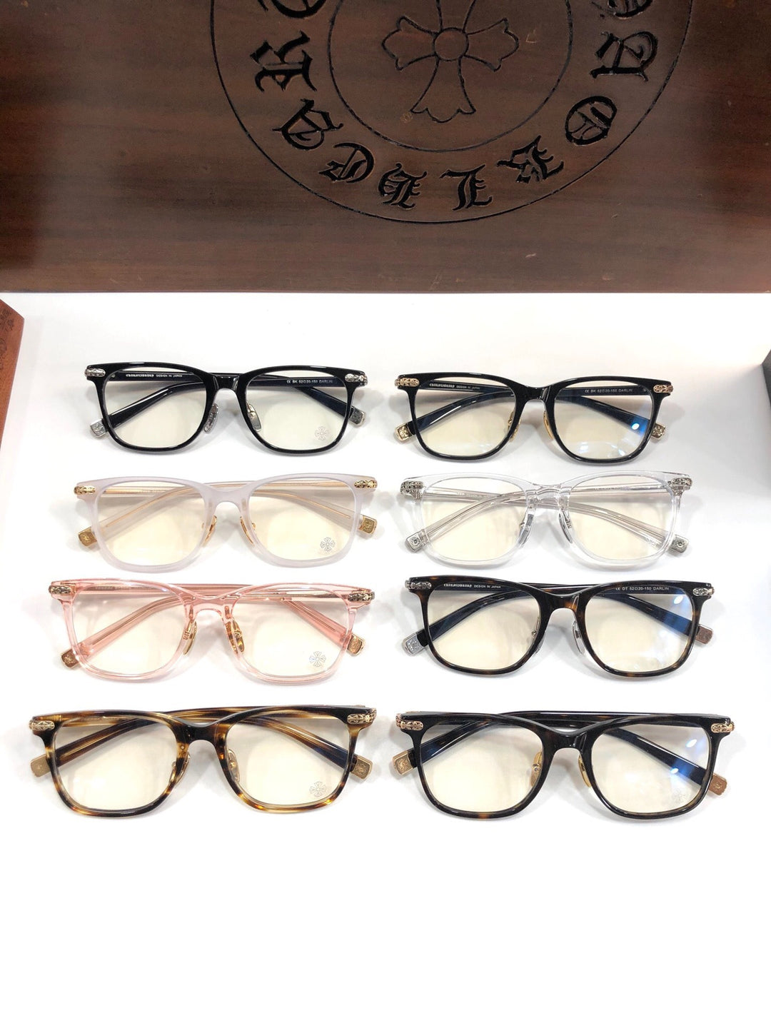 Chrome Hearts stylish thick rim square frame artistic glasses