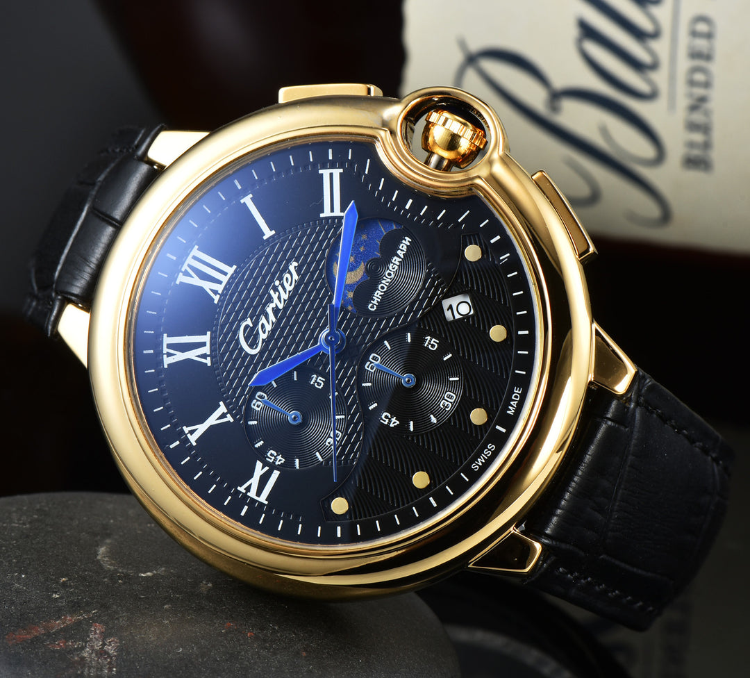 Moon Phase & Roman Numeral Dial watch