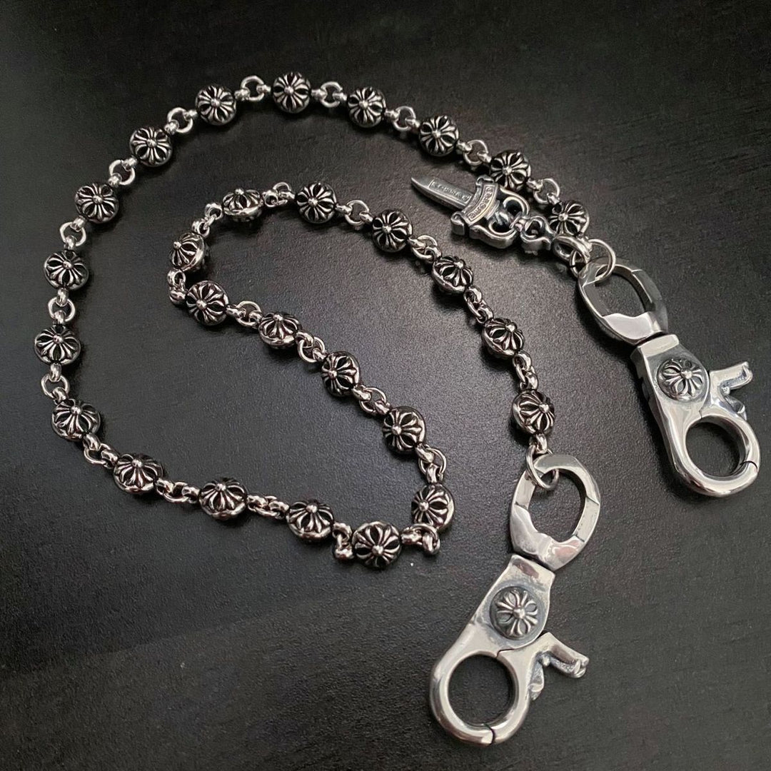 Chrome Hearts double lobster buckle versatile pants chain