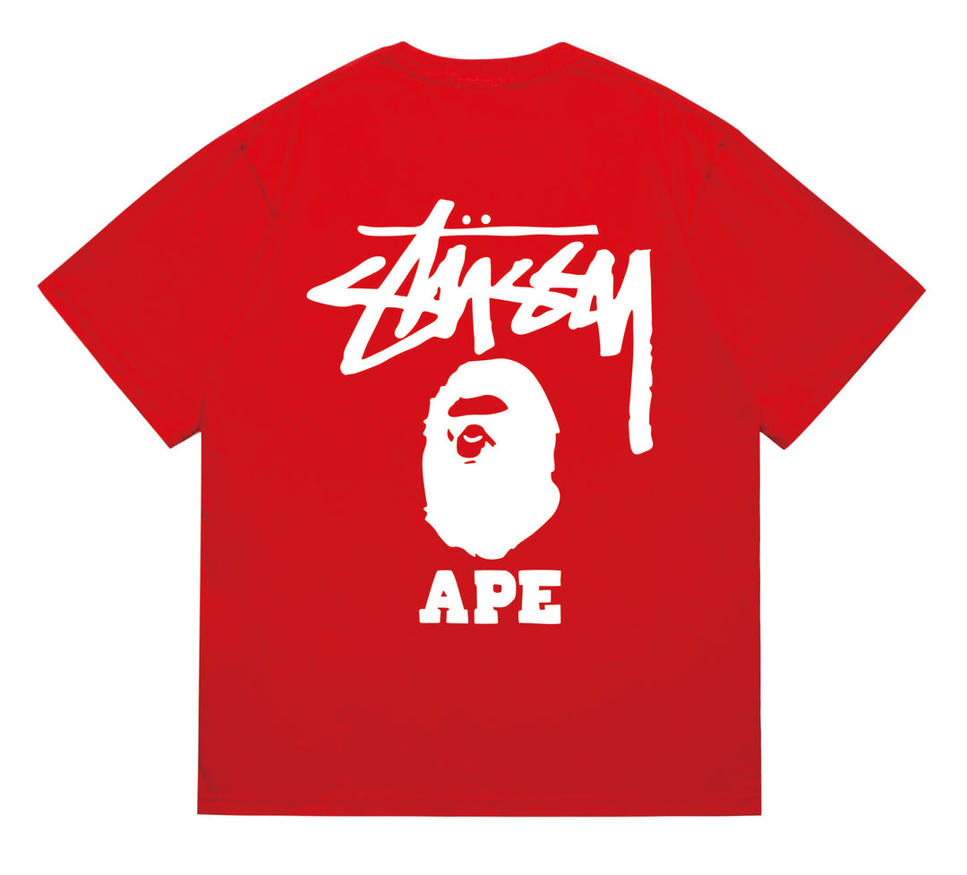 BAPE loose fit short-sleeved letter print t-shirt