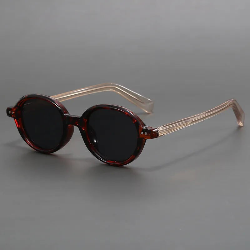 Retro oval shaped casual sun blocking sunglasses
