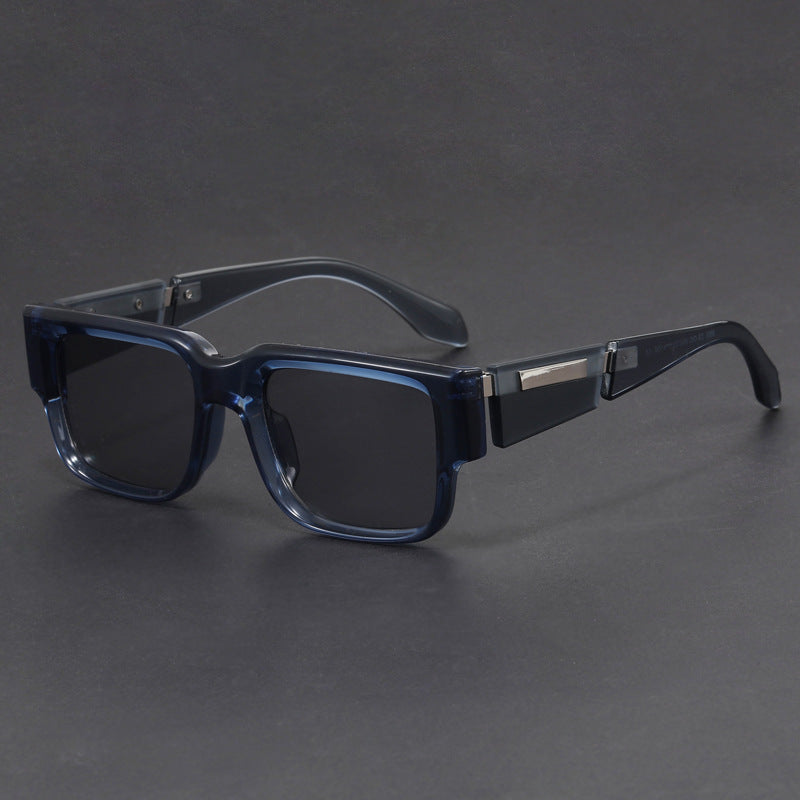 Rectangular narrow-frame niche unique thick-frame sunglasses