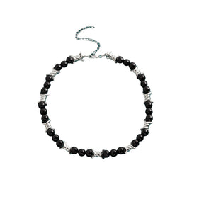 thorn black pearl white pearl necklace